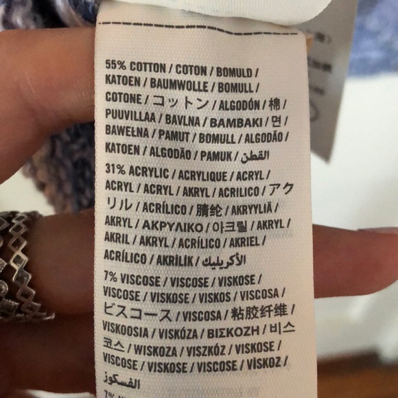 Blue and White Striped Relaxed Cardigan - Picture 6 of 6